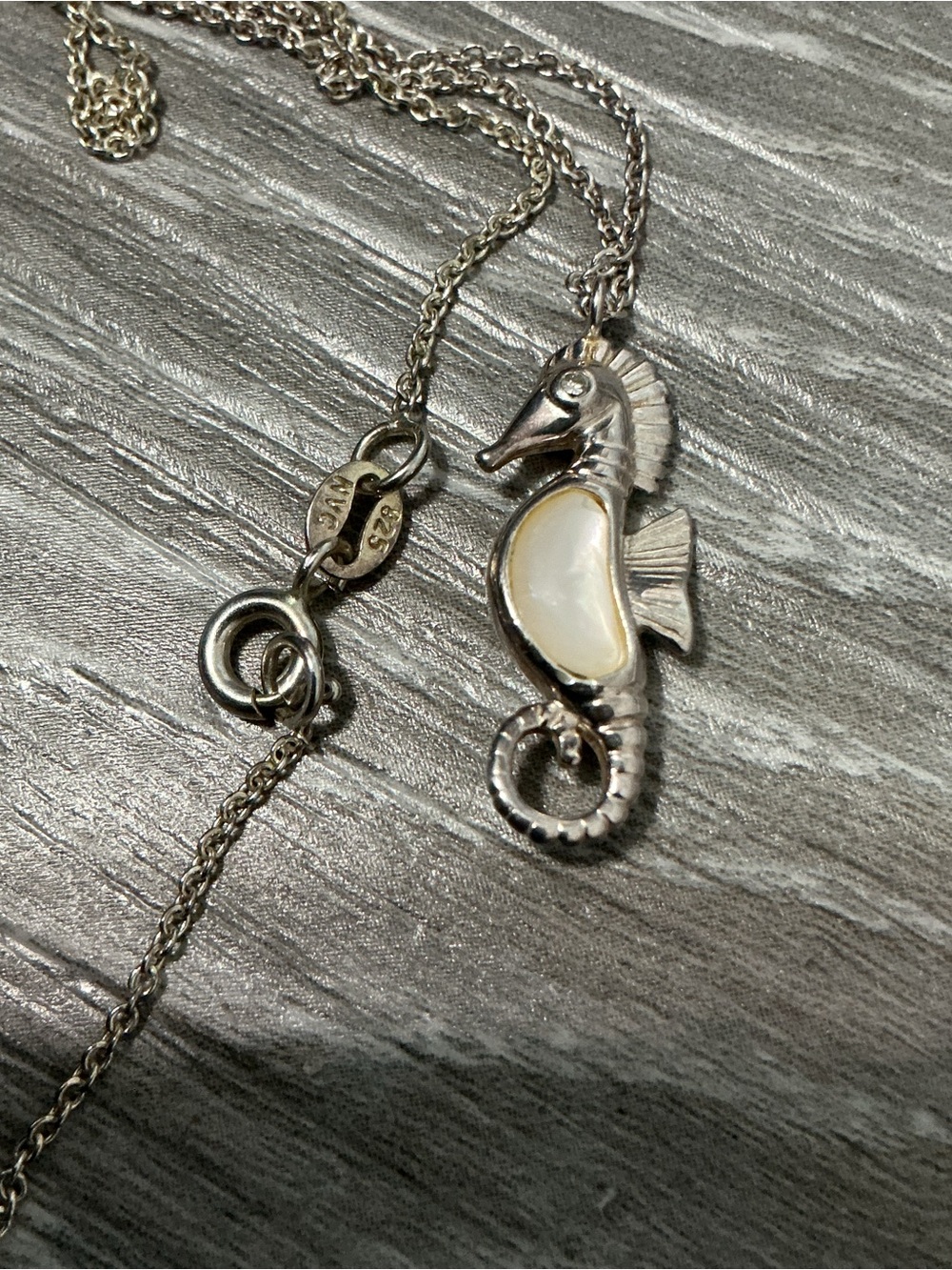 925 Mop SeaHorse Pendant NVC Nataliya V Collister Necklace